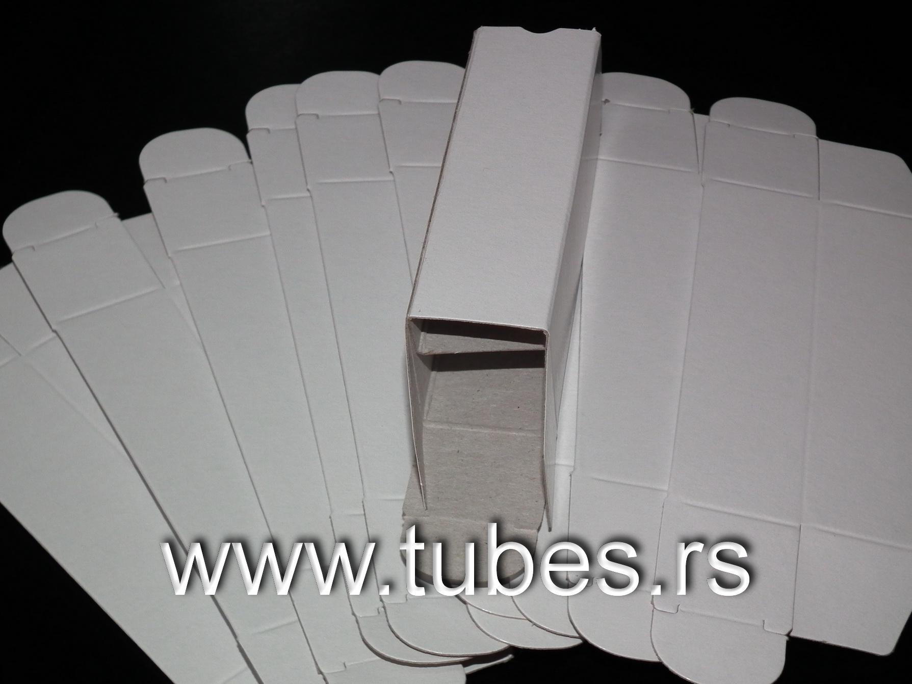 White Empty Noval Size Vacuum Tube Boxes